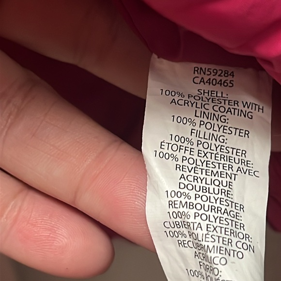 Kids hot pink puffer jacket MED - Picture 5 of 6